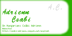 adrienn csabi business card