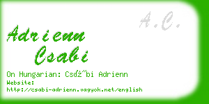 adrienn csabi business card